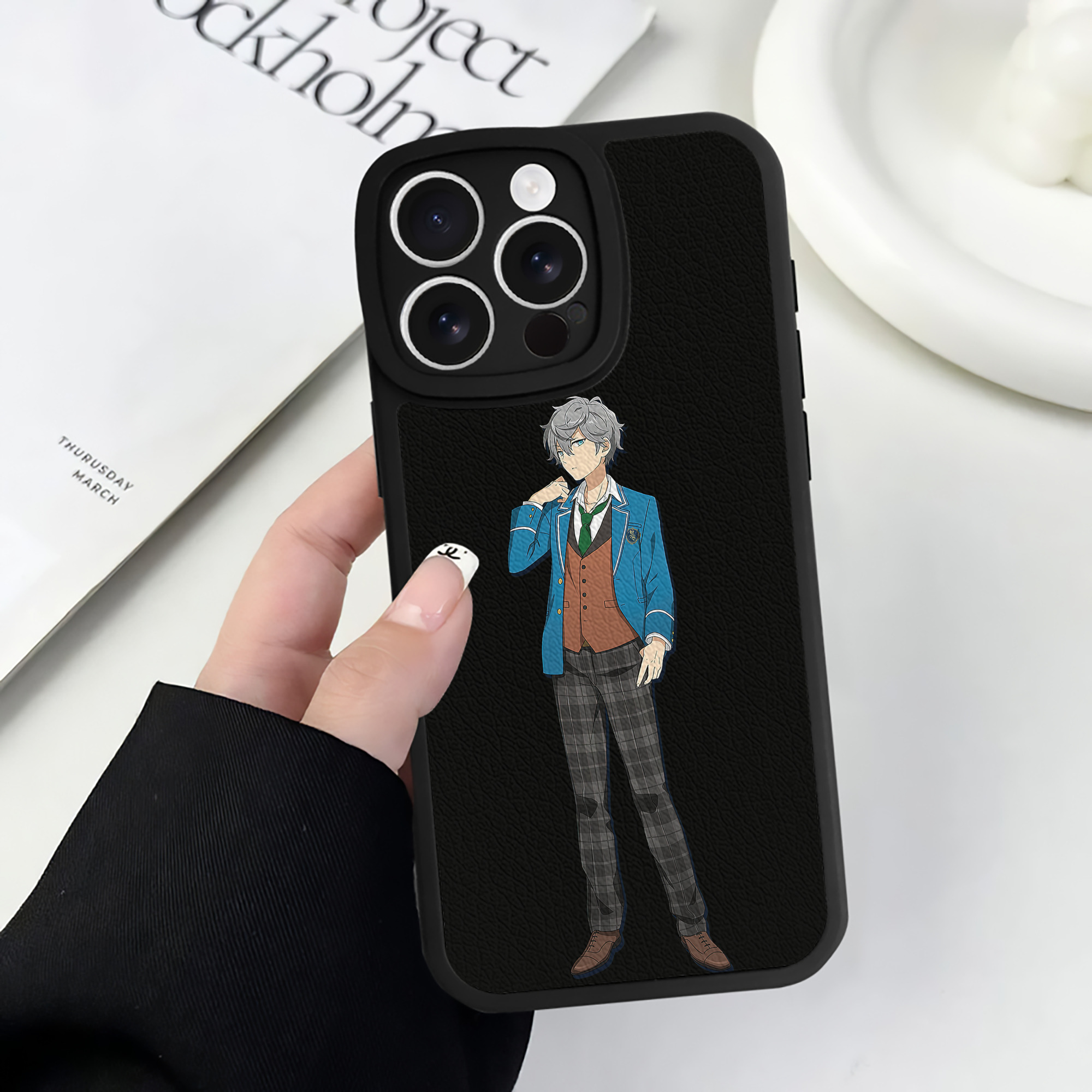 （画像用） あんさんぶるスターズ! Ensemble Stars 【iPhone 16シリーズ対応】シリコンスマホケース（レザー調） 材質：シリコン